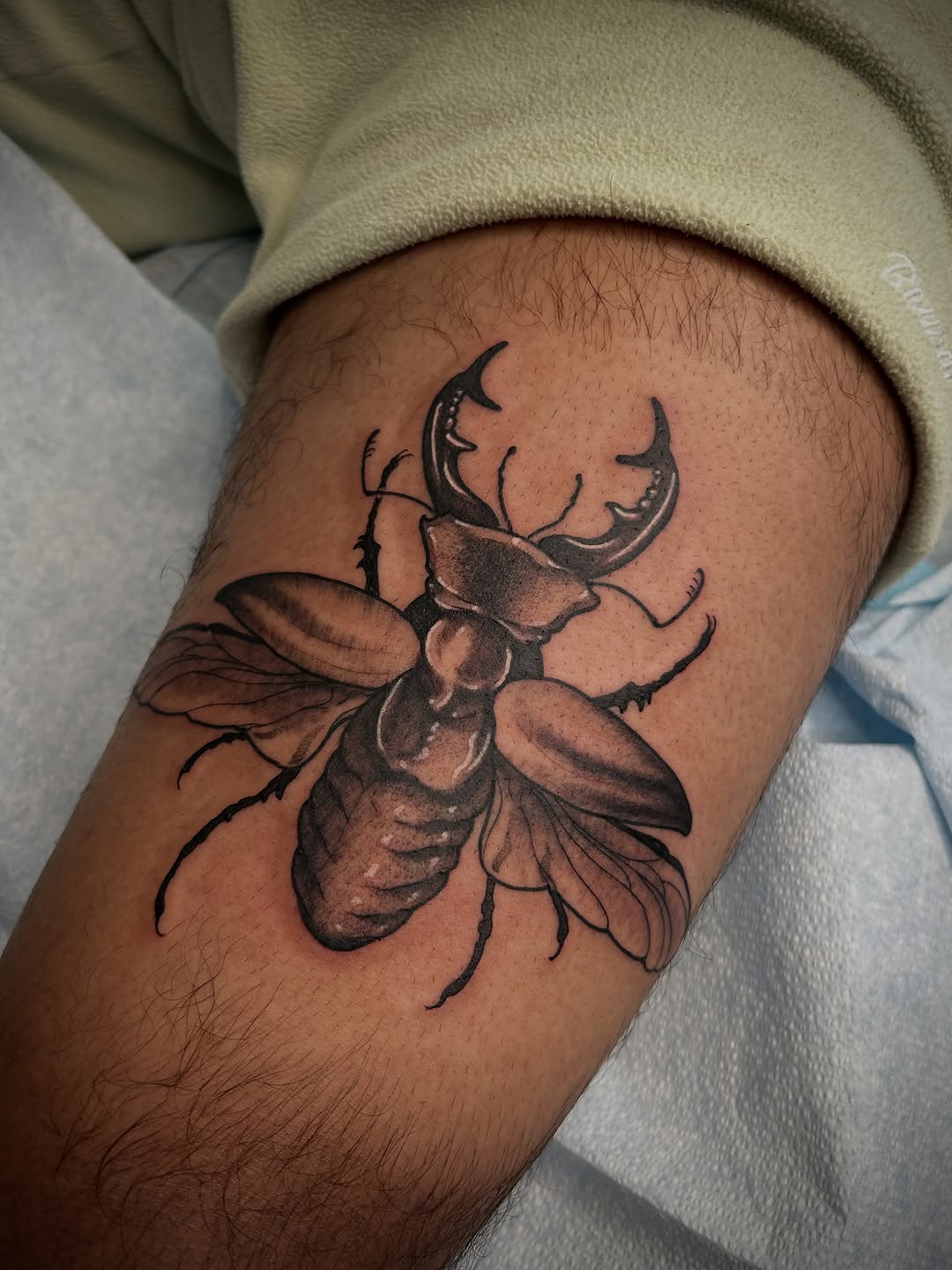 Tattoo by @karlb_tattoo โ realism, black_and_grey