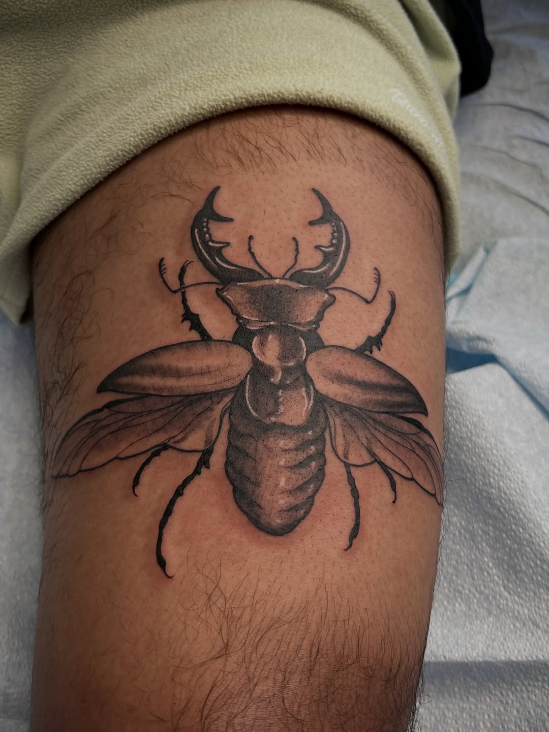 Tattoo by @karlb_tattoo โ realism, black_and_grey