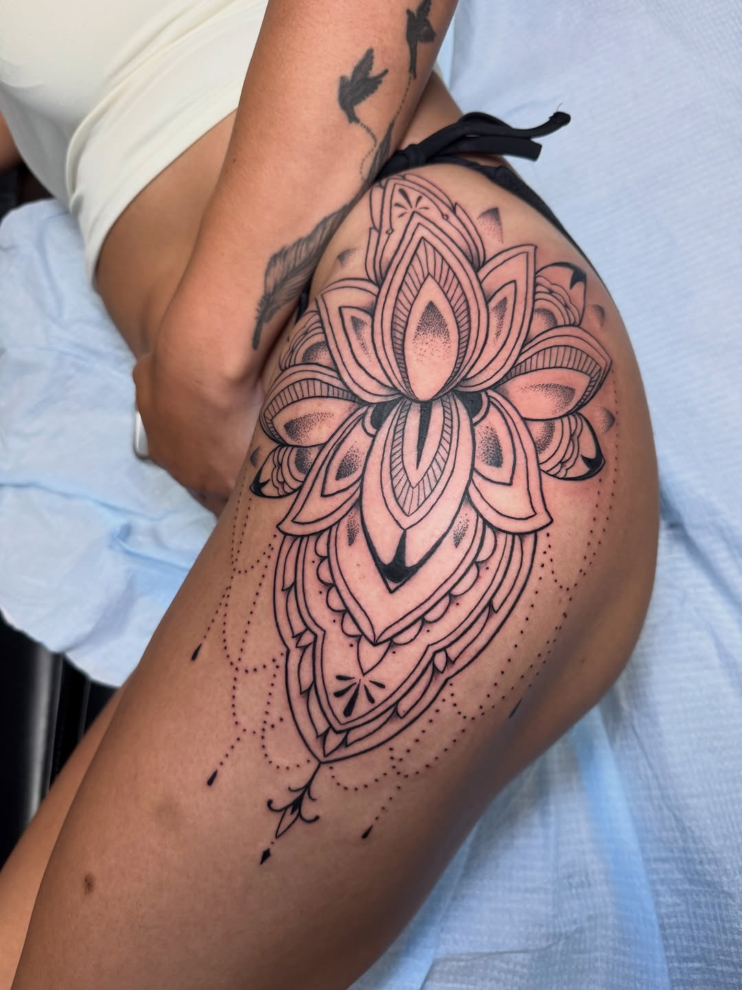 Tattoo by @mekong_lotus — geometric, dotwork