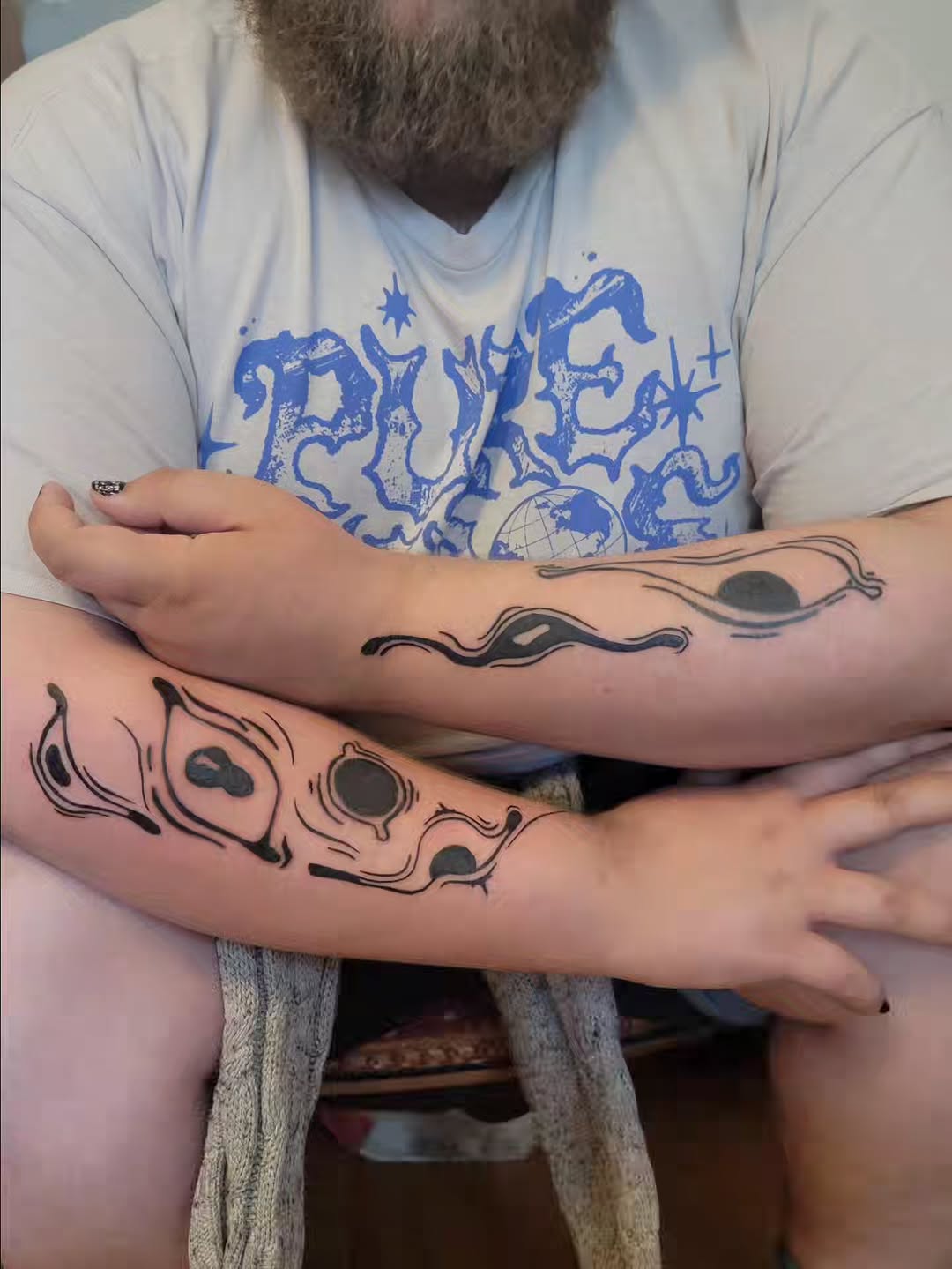Tattoo by @satyrtattoos โ blackwork, abstract