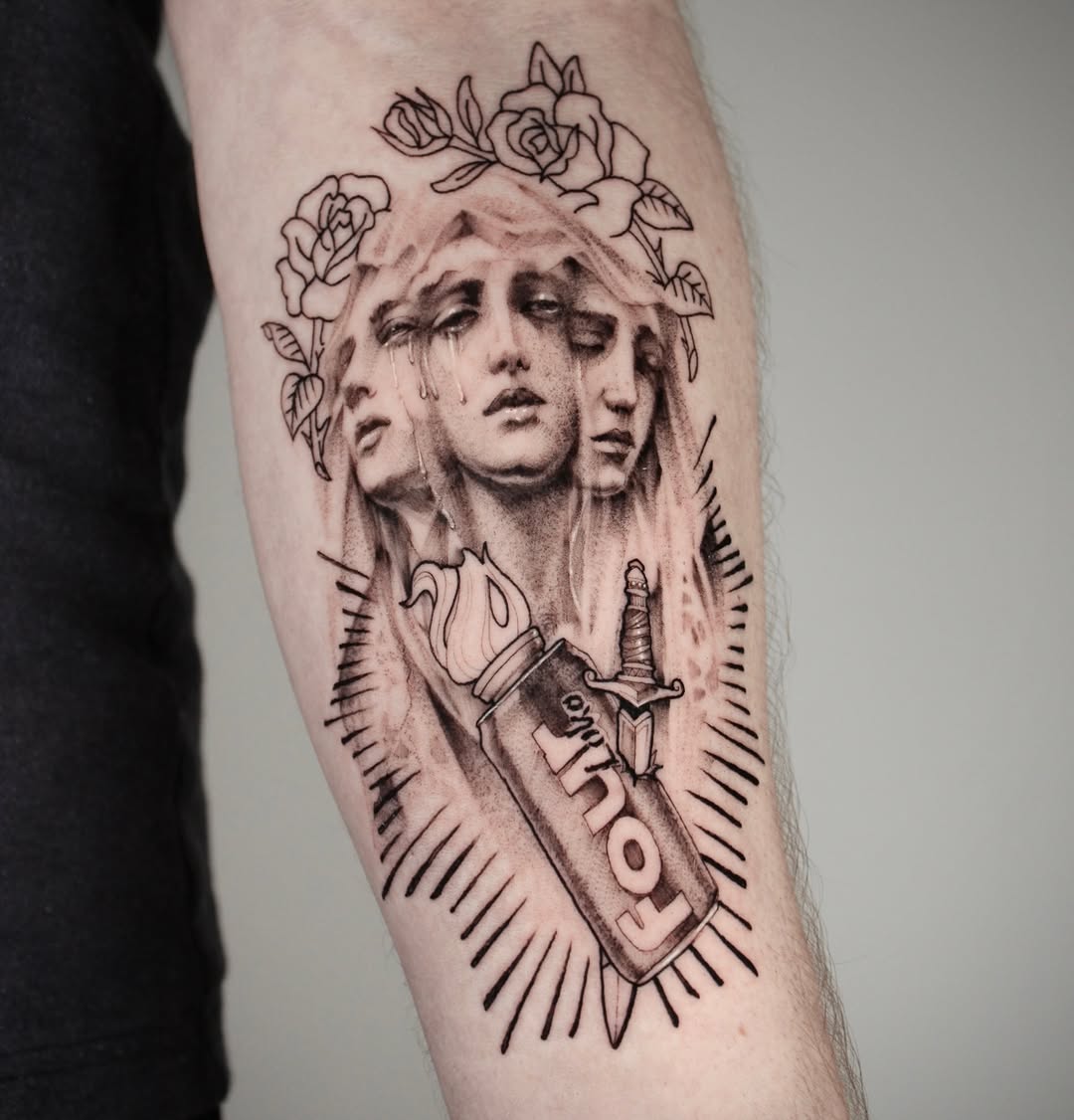 Tattoo by @the.ant.ink — black_and_grey, realism