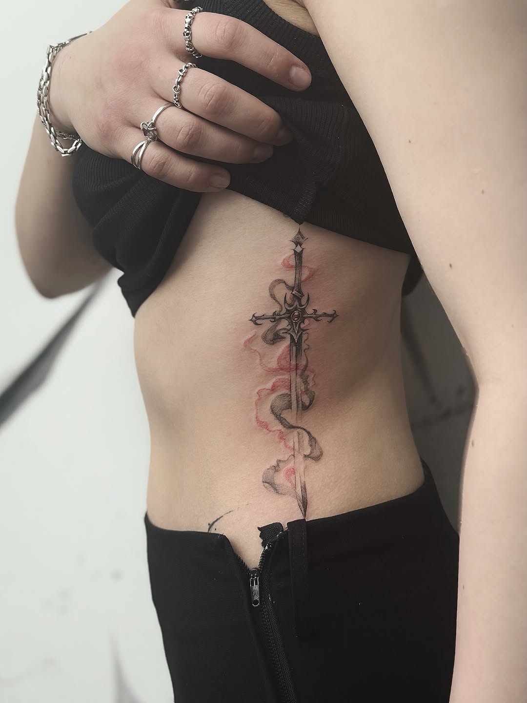 Tattoo by @masha.khelik.ttt — fine_line, black_and_grey