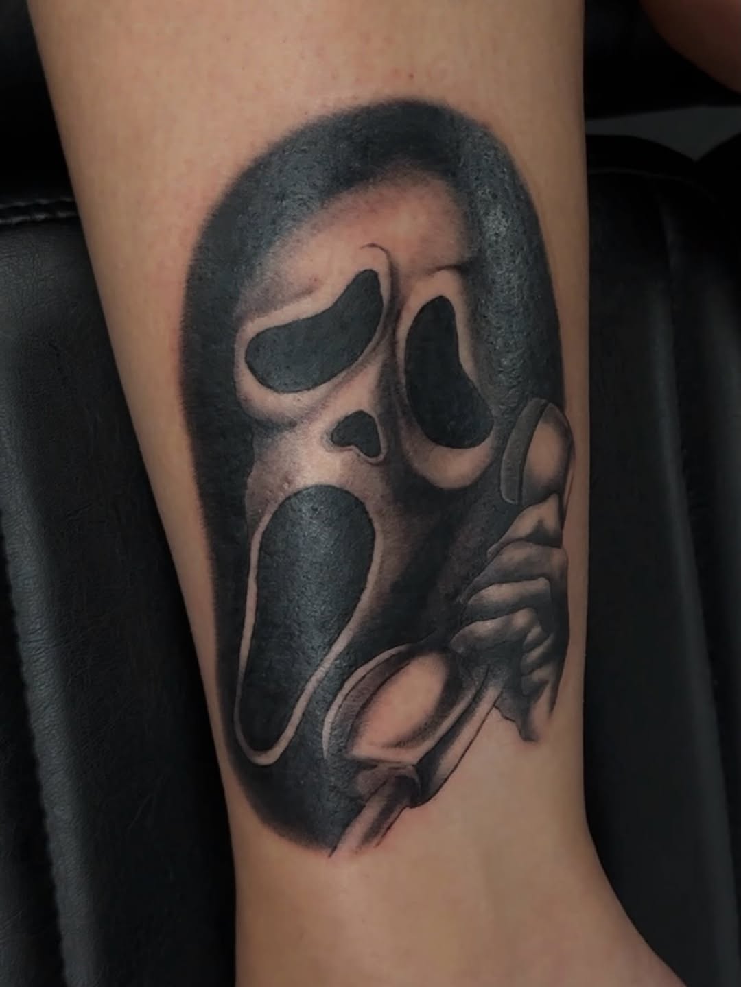 Tattoo by @hellion.ink — realism, black_and_grey