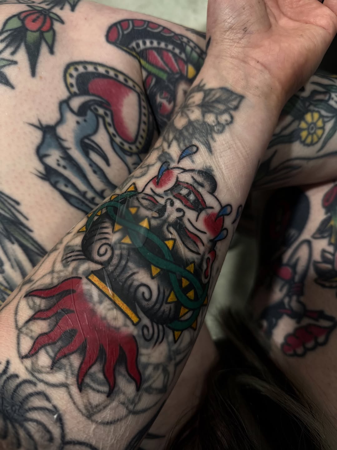 Tattoo by @sweettarttatts — american_traditional, neo_traditional