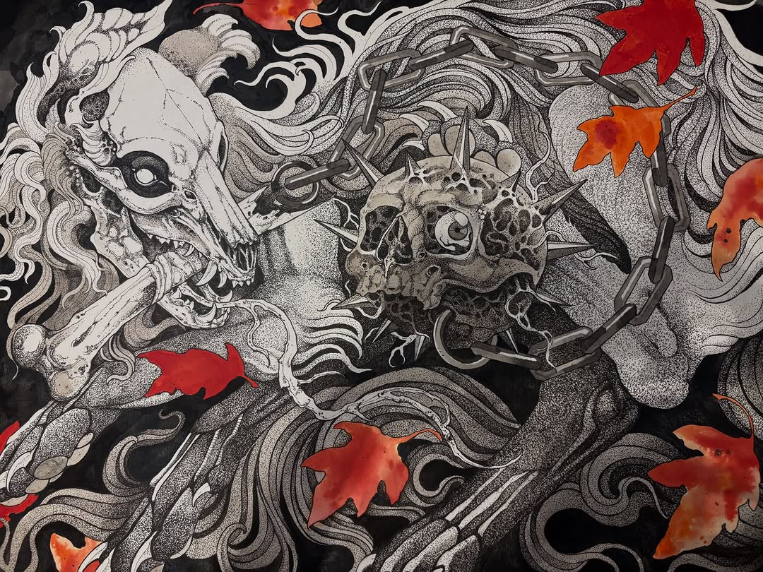 Tattoo by @blightttattoo — dark_realism, dotwork