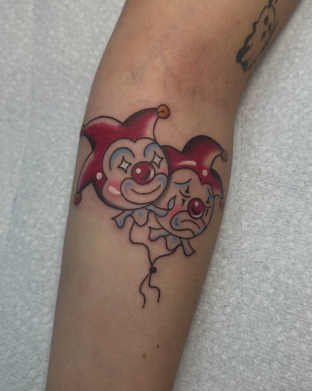 Tattoo by @leslieluck — new_school, trash_polka