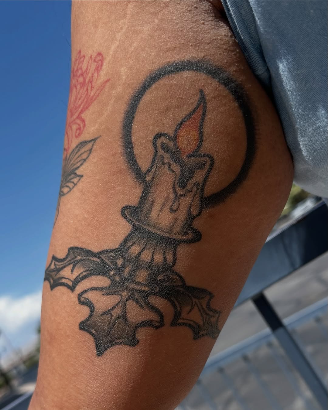 Tattoo by @leslieluck — black_and_grey, chicano