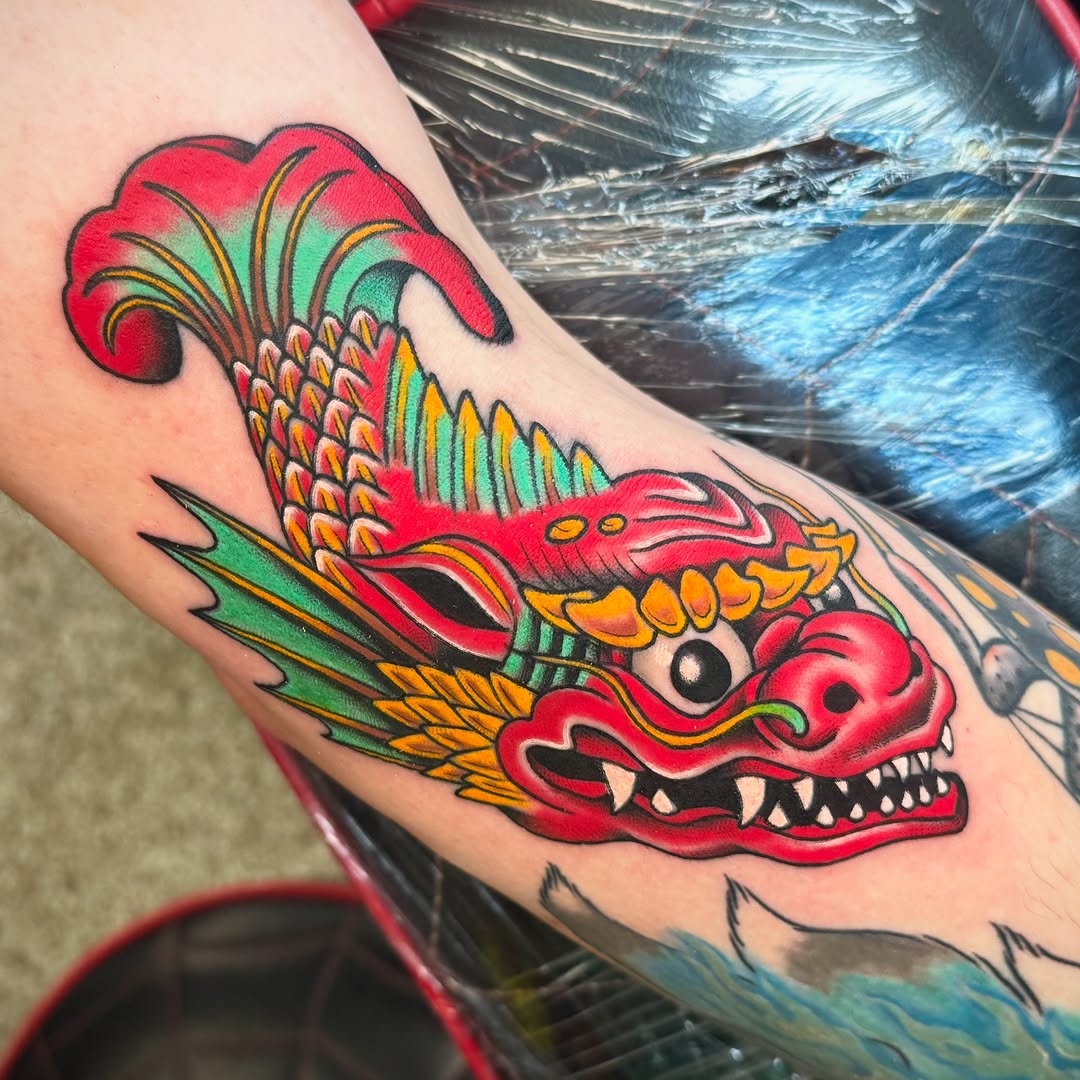 Tattoo by @instagrahamvogel โ japanese_irezumi, american_traditional