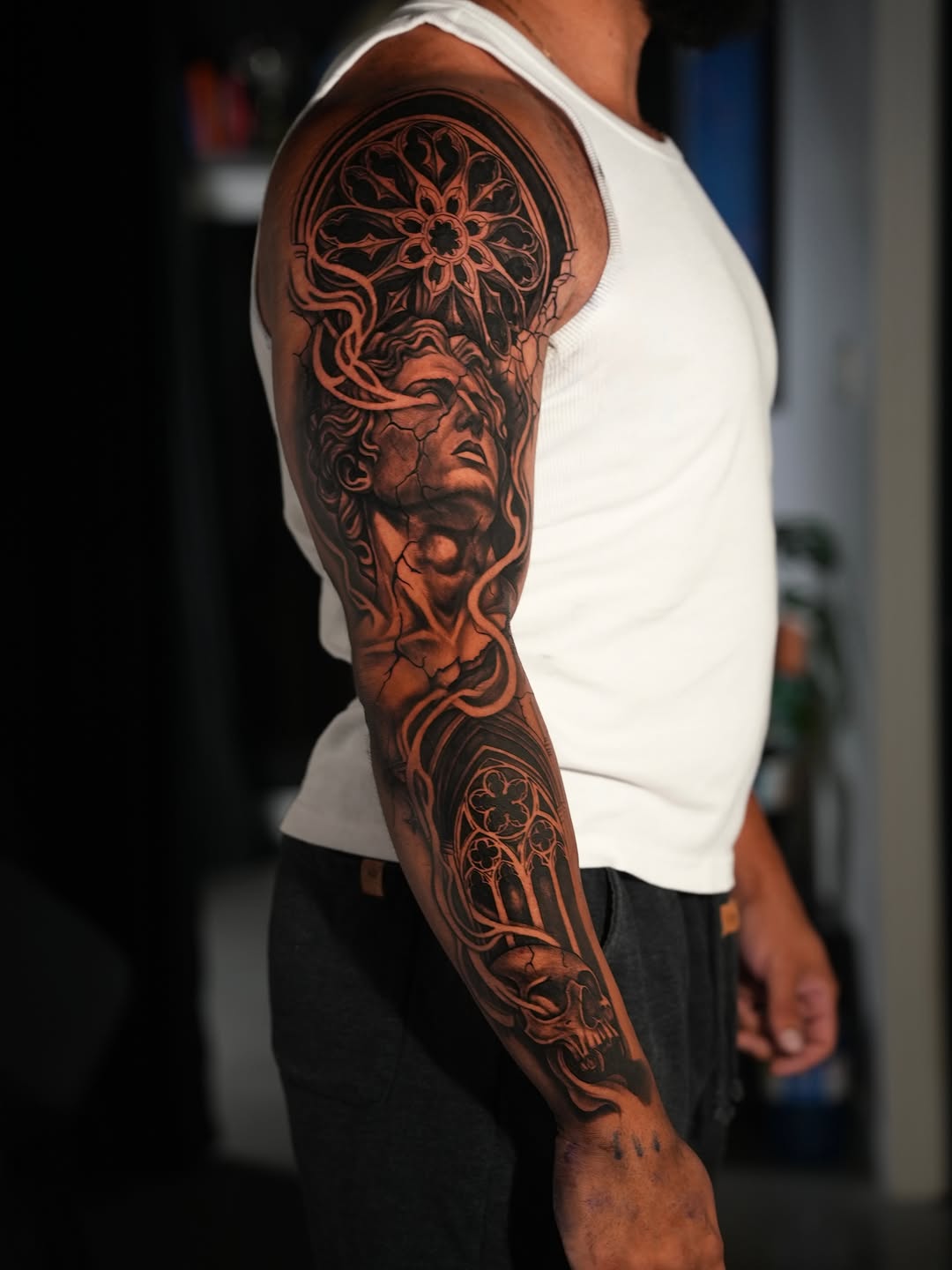 Tattoo by @badvibestattoos — realism, black_and_grey