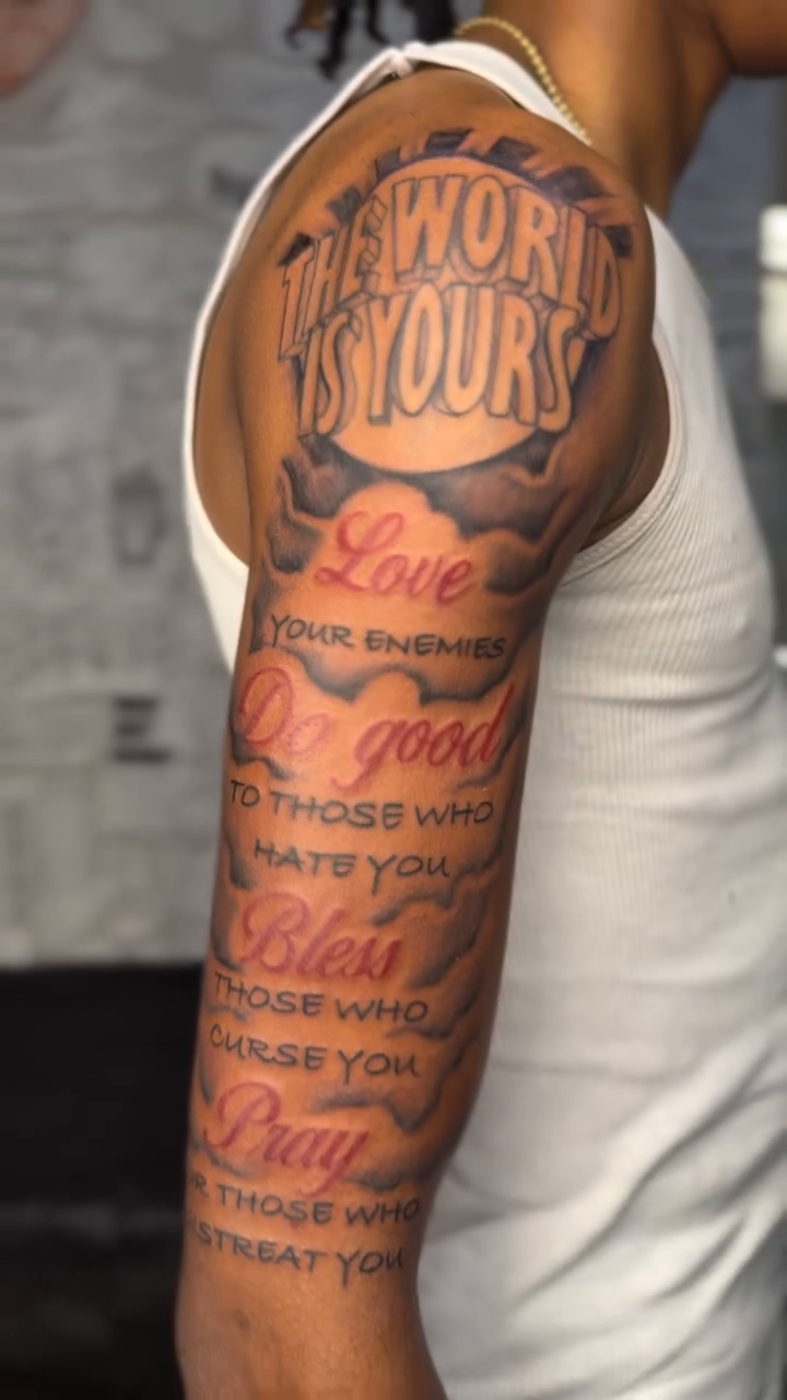 Tattoo by @jvy_den — lettering_script