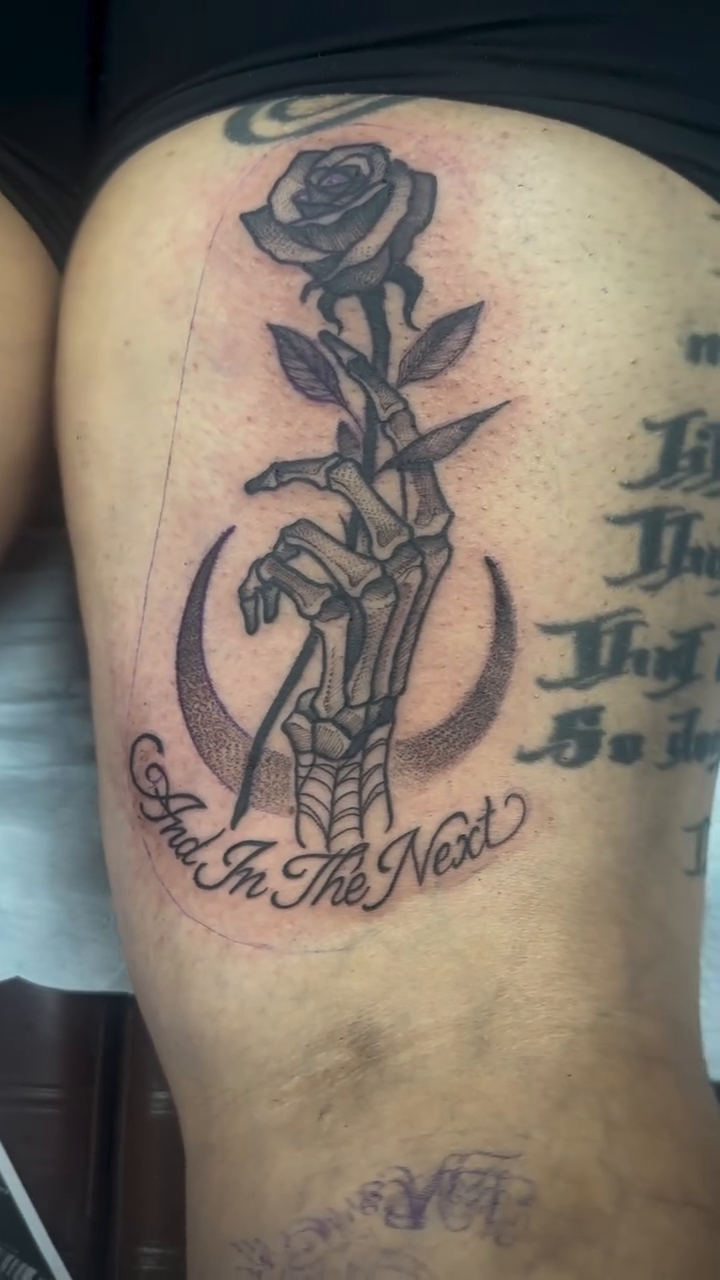 Tattoo by @pobzombie — black_and_grey, realism