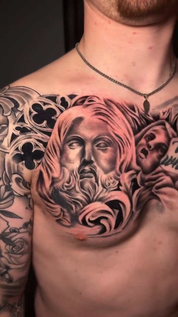 Tattoo by @kendyyl — black_and_grey, realism