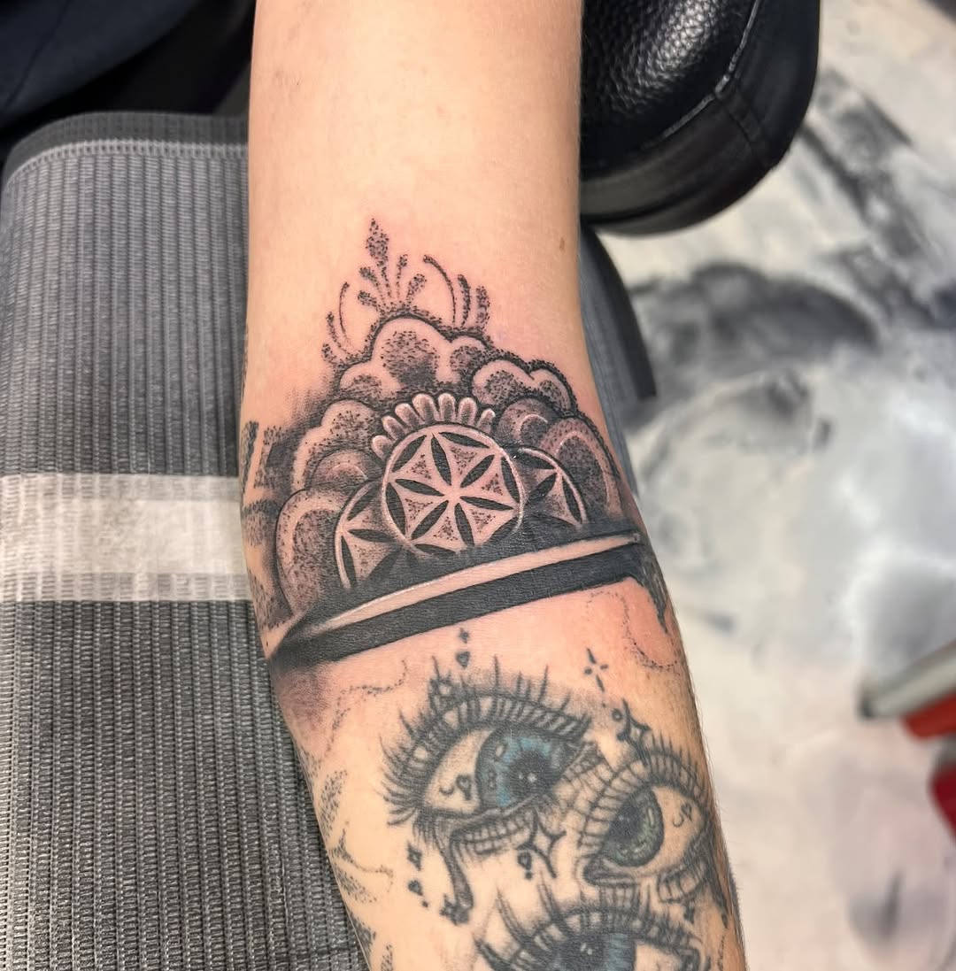 Tattoo by @souper.mario_ — geometric, dotwork