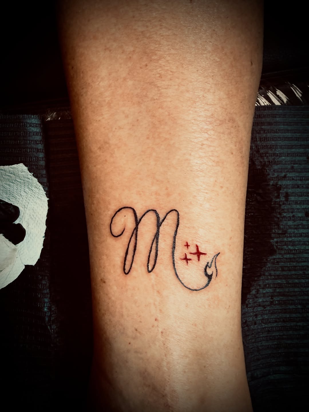 Tattoo by @jaz.ravenink โ lettering_script, fine_line