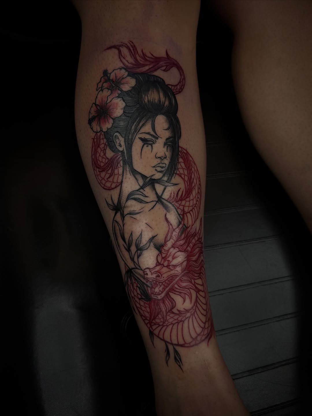 Tattoo by @2groovystudios — japanese_irezumi, black_and_grey