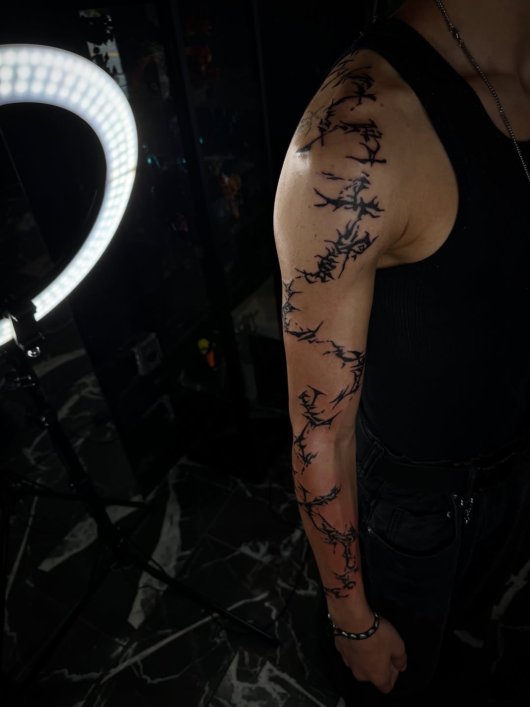 Tattoo by @2groovystudios — blackwork