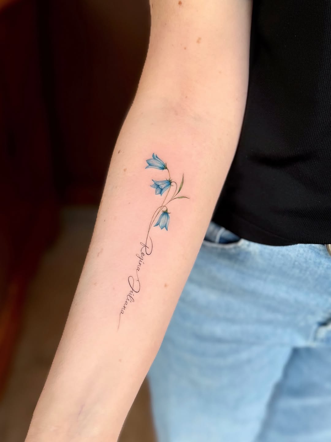 Tattoo by @shishkina_art โ fine_line, lettering_script