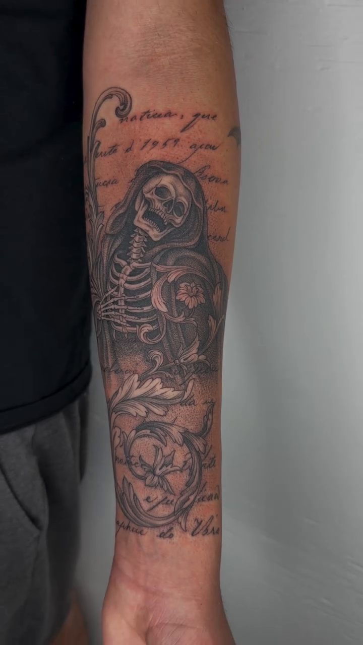 Tattoo by @sailorose_ — realism, black_and_grey