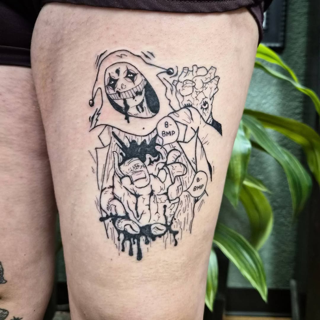 Tattoo by @teresarosetattoos — illustrative, blackwork