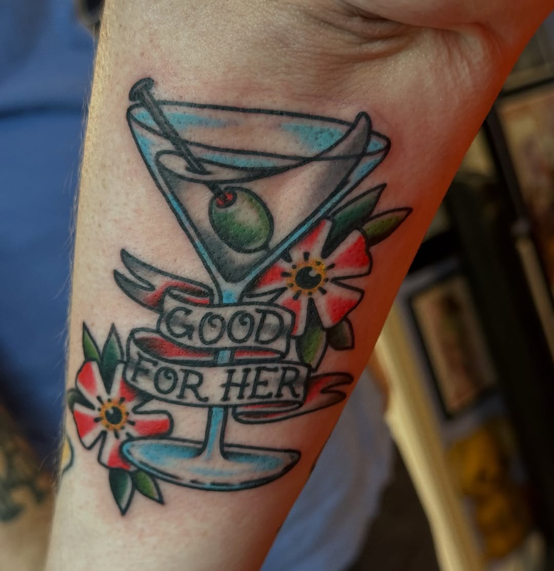 Tattoo by @terminatrixx — american_traditional, lettering_script