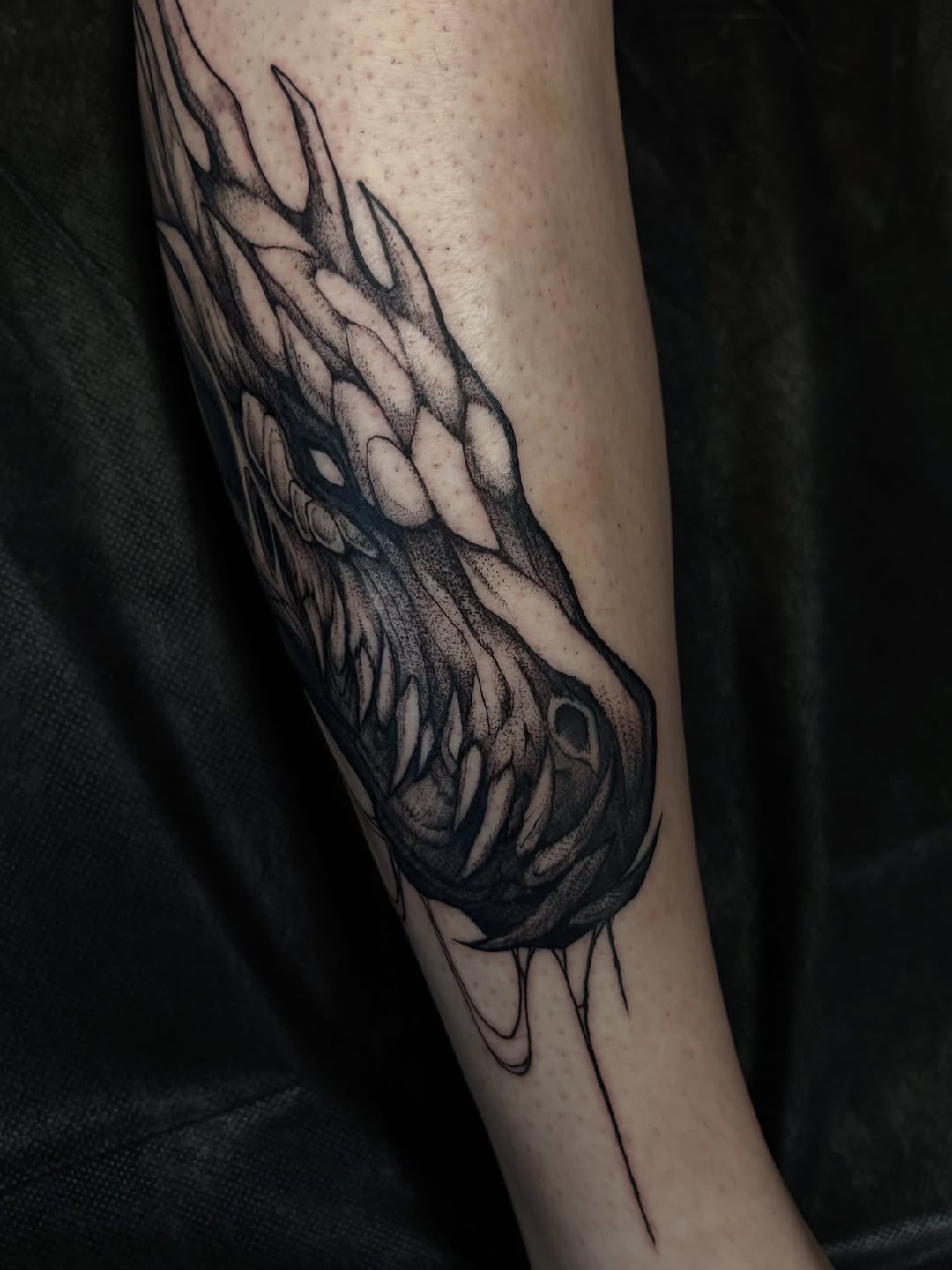 Tattoo by @haileypaetztattoos โ black_and_grey, dark_realism