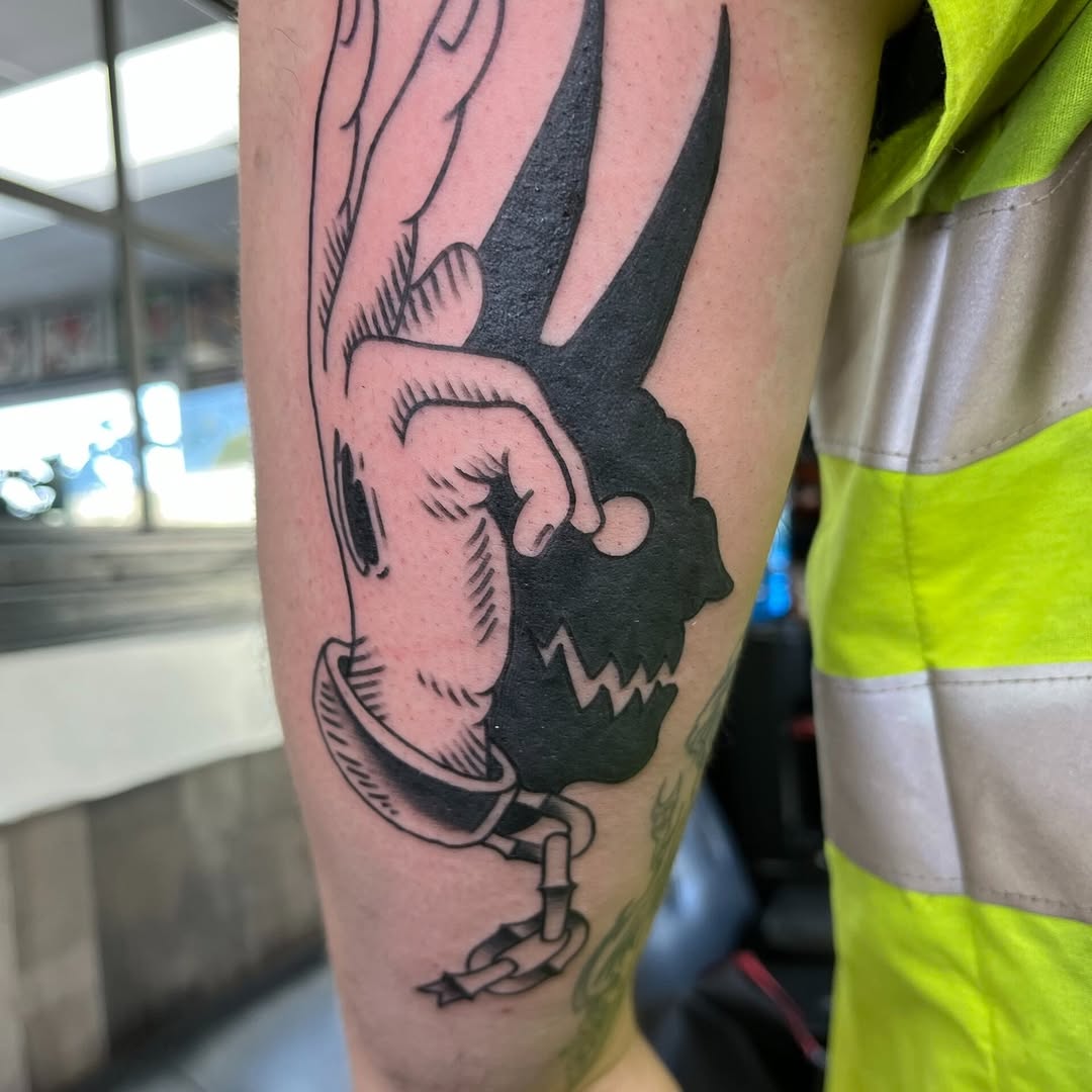 Tattoo by @nikkonyce — blackwork, ignorant