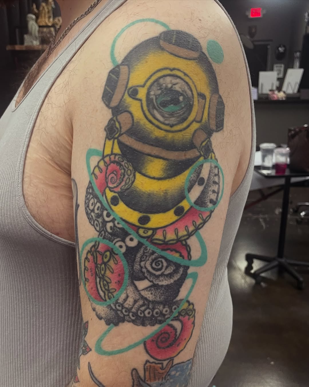 Tattoo by @nate.the.knife — new_school, black_and_grey