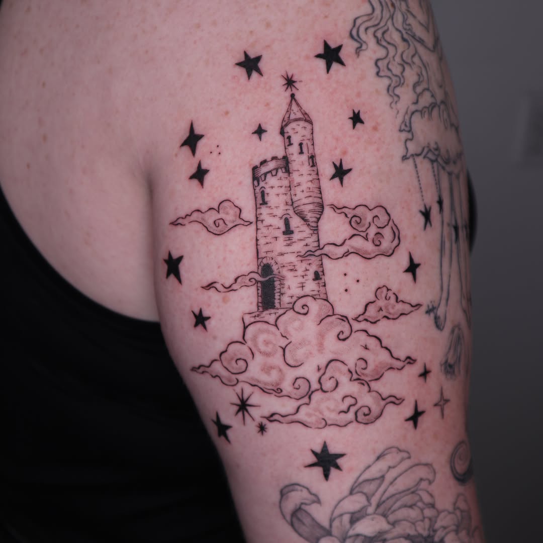 Tattoo by @hbarbarella.art — illustrative