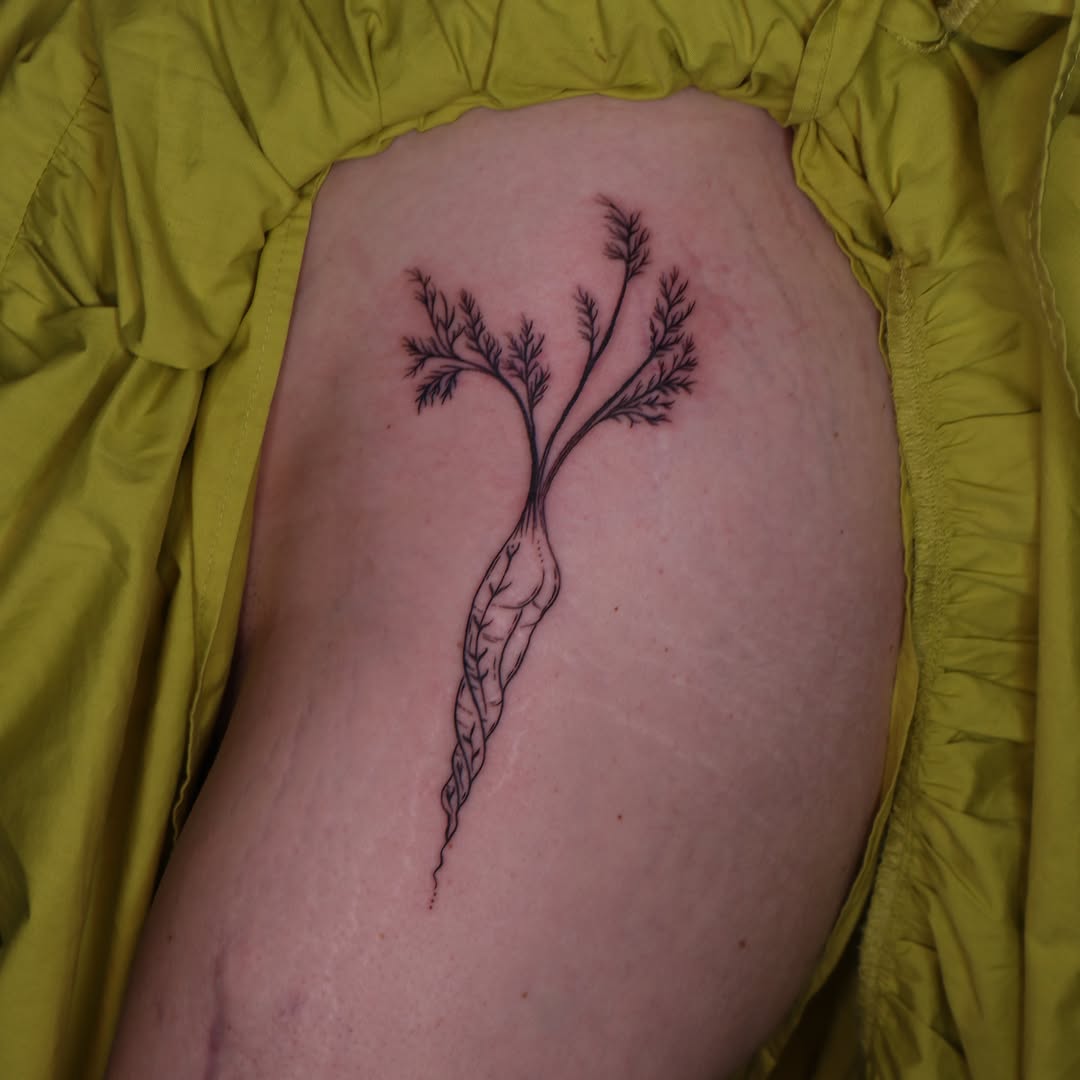 Tattoo by @hbarbarella.art — fine_line, illustrative