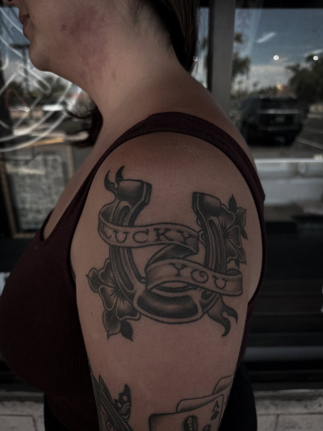 Tattoo by @sydneybulmer.tattoos — american_traditional, lettering_script