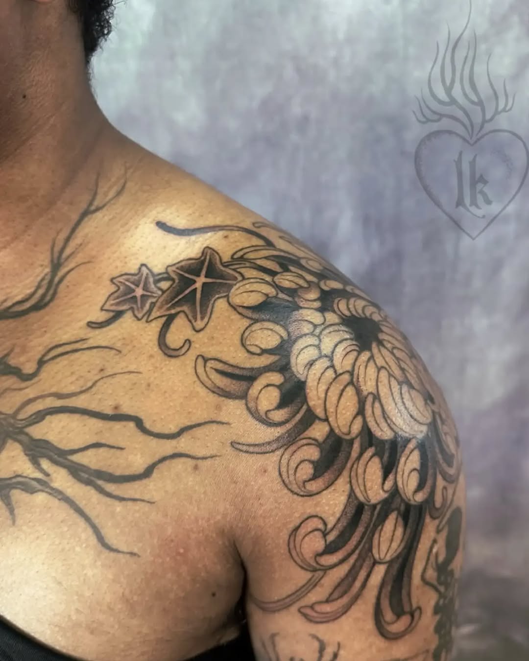 Tattoo by @unkindnessart — japanese_irezumi, black_and_grey