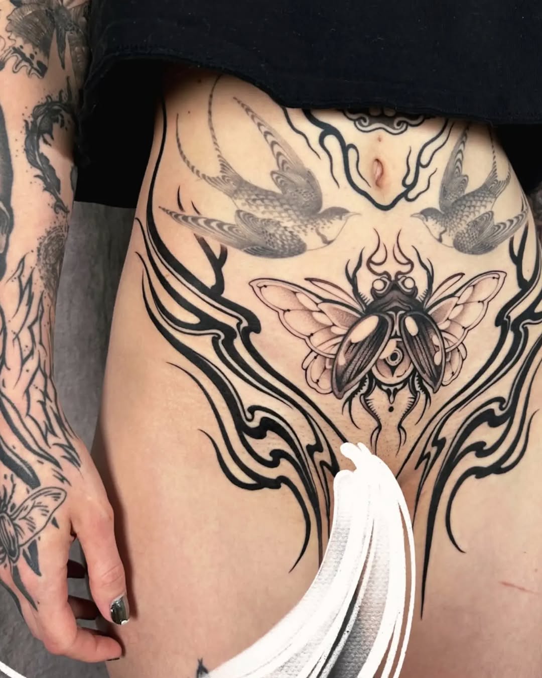 Tattoo by @unkindnessart — black_and_grey, ornamental