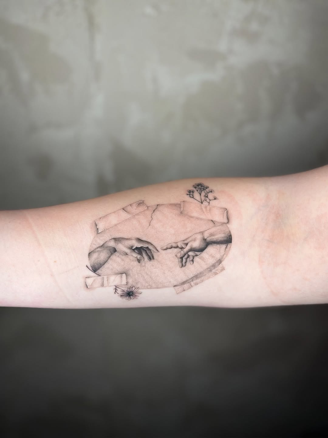 Tattoo by @eudokeotattoo — realism, black_and_grey