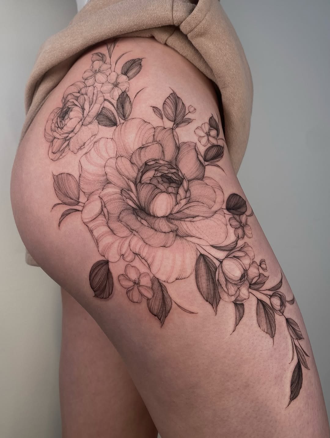 Tattoo by @alexaviolet.ink — fine_line, black_and_grey