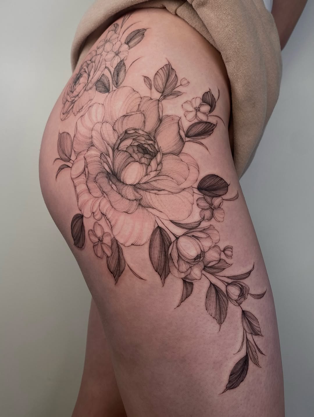 Tattoo by @alexaviolet.ink — fine_line, black_and_grey