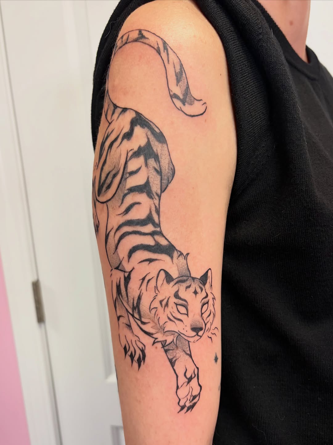Tattoo by @bloodlust.blaire — black_and_grey, illustrative