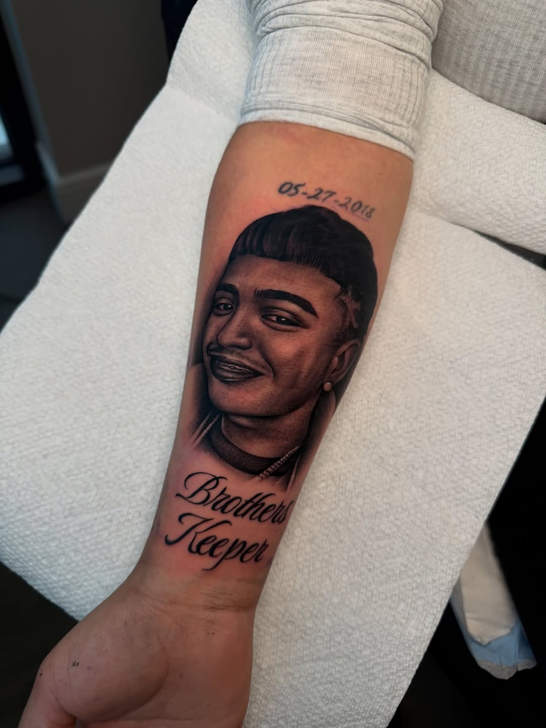 Tattoo by @thejoshacosta — realism, lettering_script