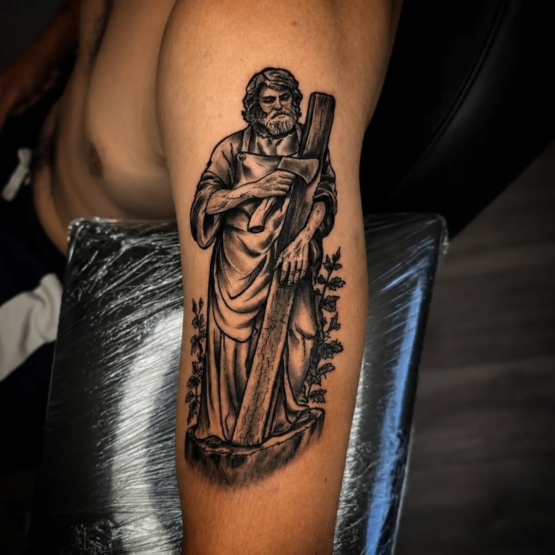 Tattoo by @baris.tattoos — realism, black_and_grey