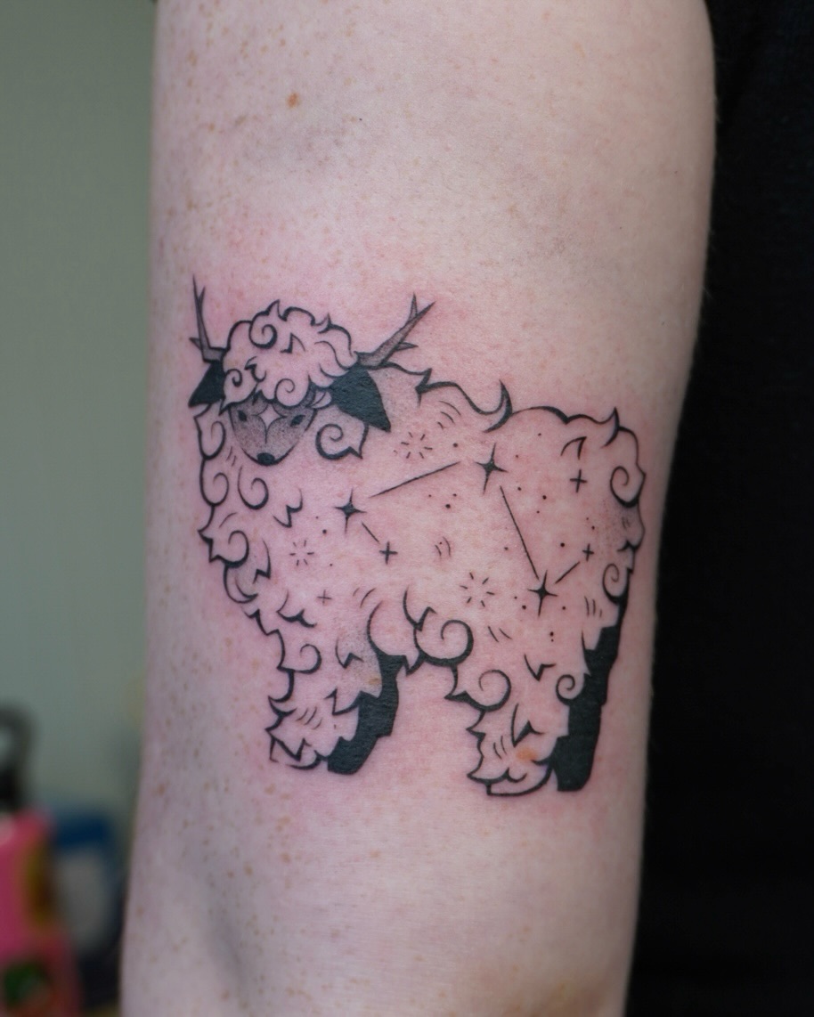 Tattoo by @scaredy.cat.tatts — fine_line, dotwork
