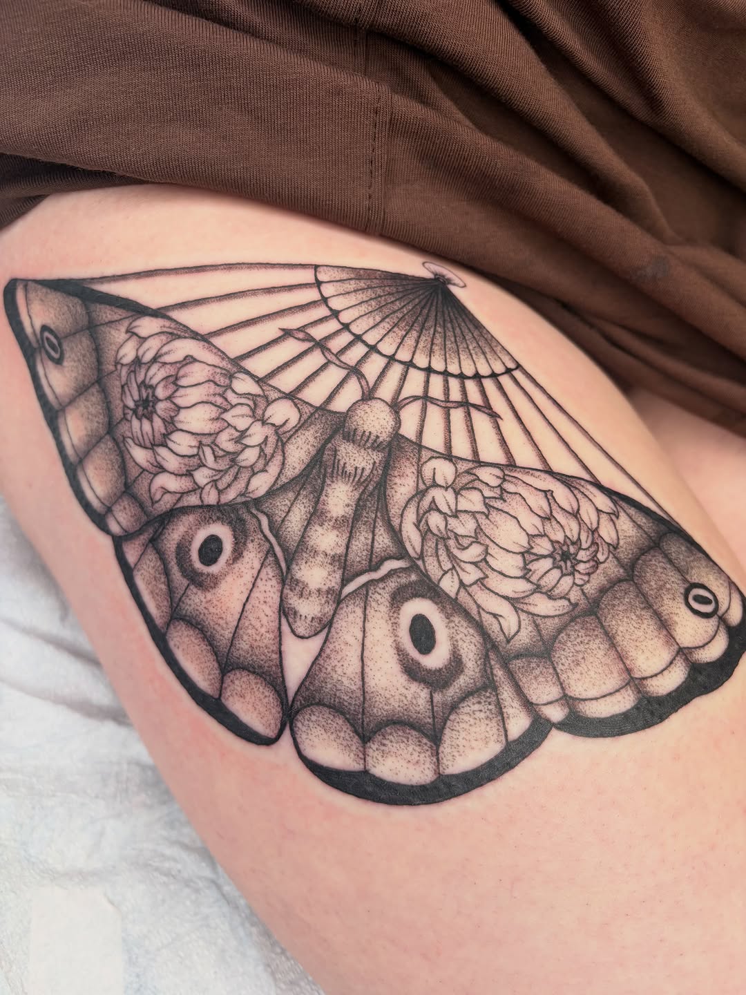 Tattoo by @bobibeanz — dotwork, black_and_grey