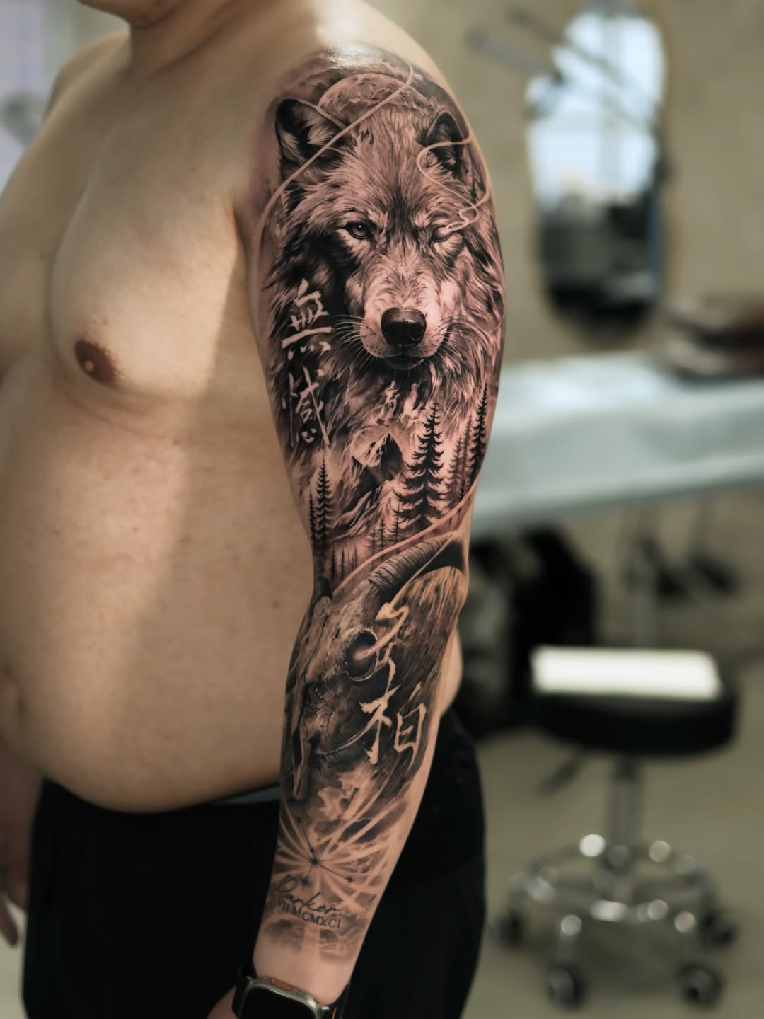 Tattoo by @tattooist_reset — realism, black_and_grey