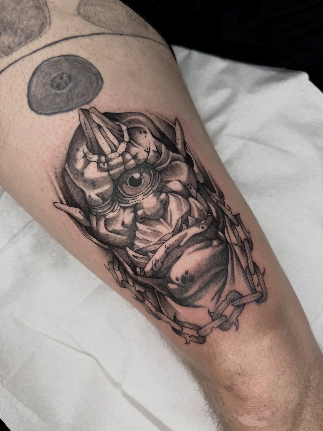 Tattoo by @joe_webbytattoos — black_and_grey, dark_realism