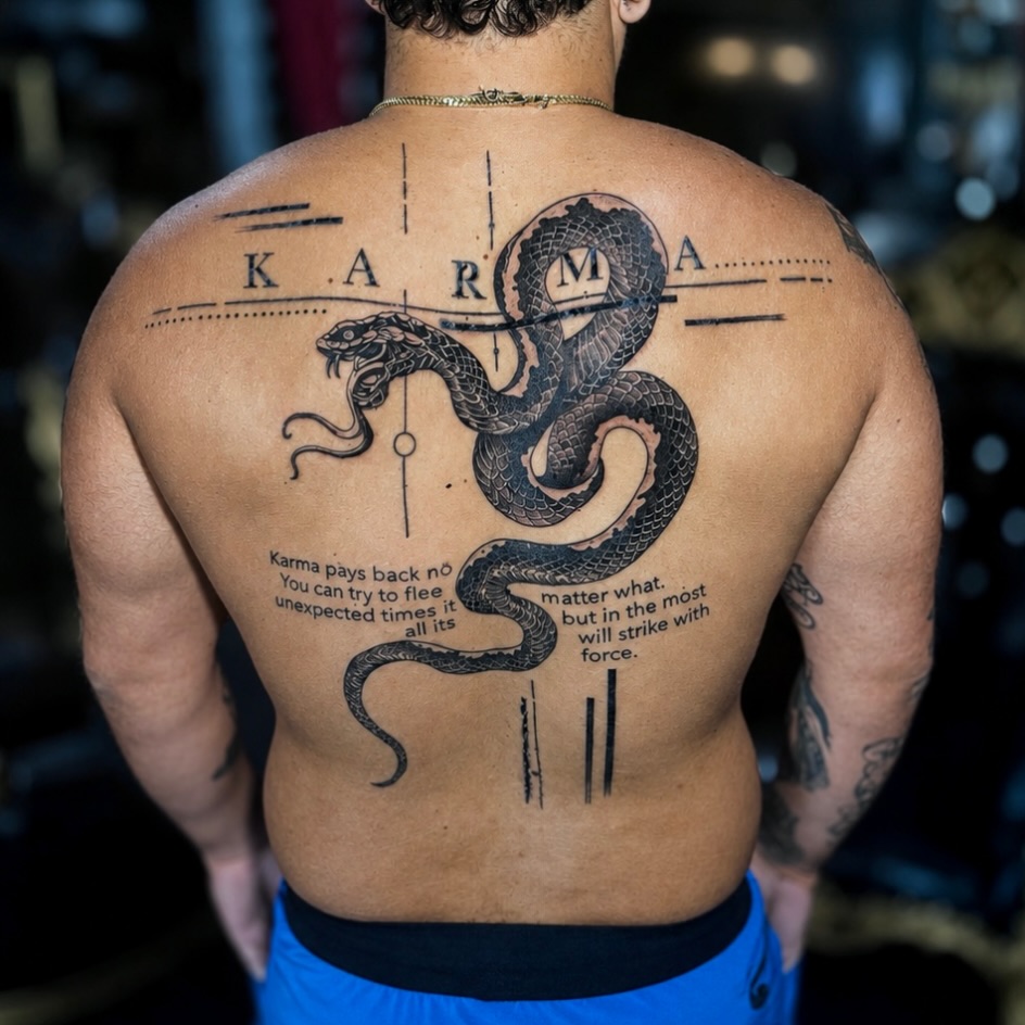 Tattoo by @tattooinsecta — black_and_grey, lettering_script