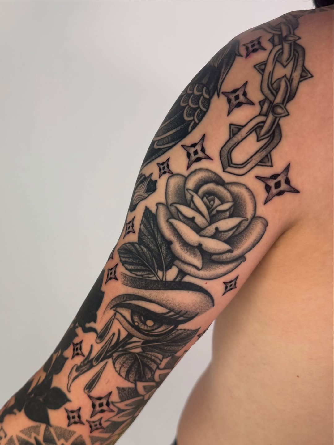 Tattoo by @tannerminocktattoos — black_and_grey, realism