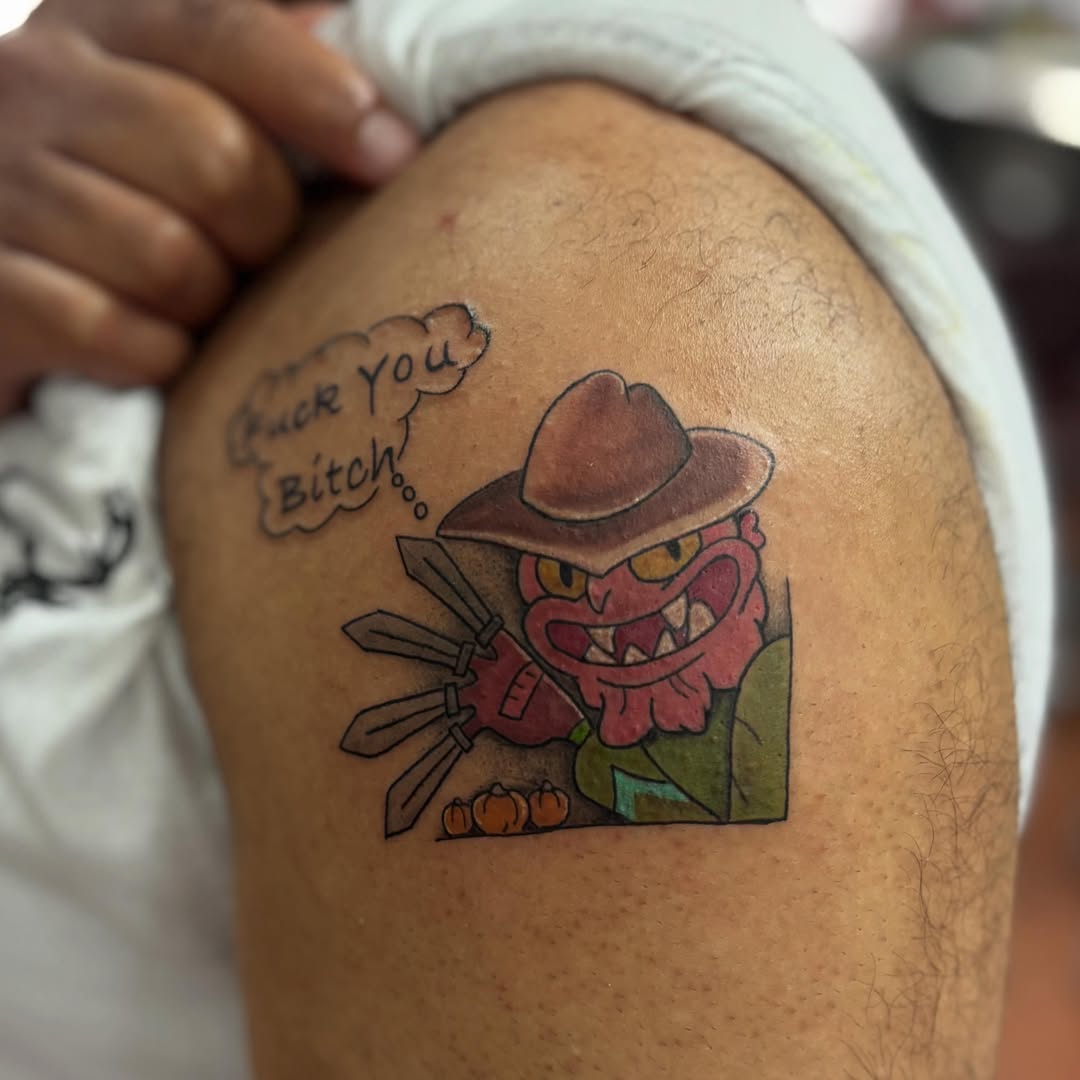 Tattoo by @tattoos_by_trav — new_school, lettering_script