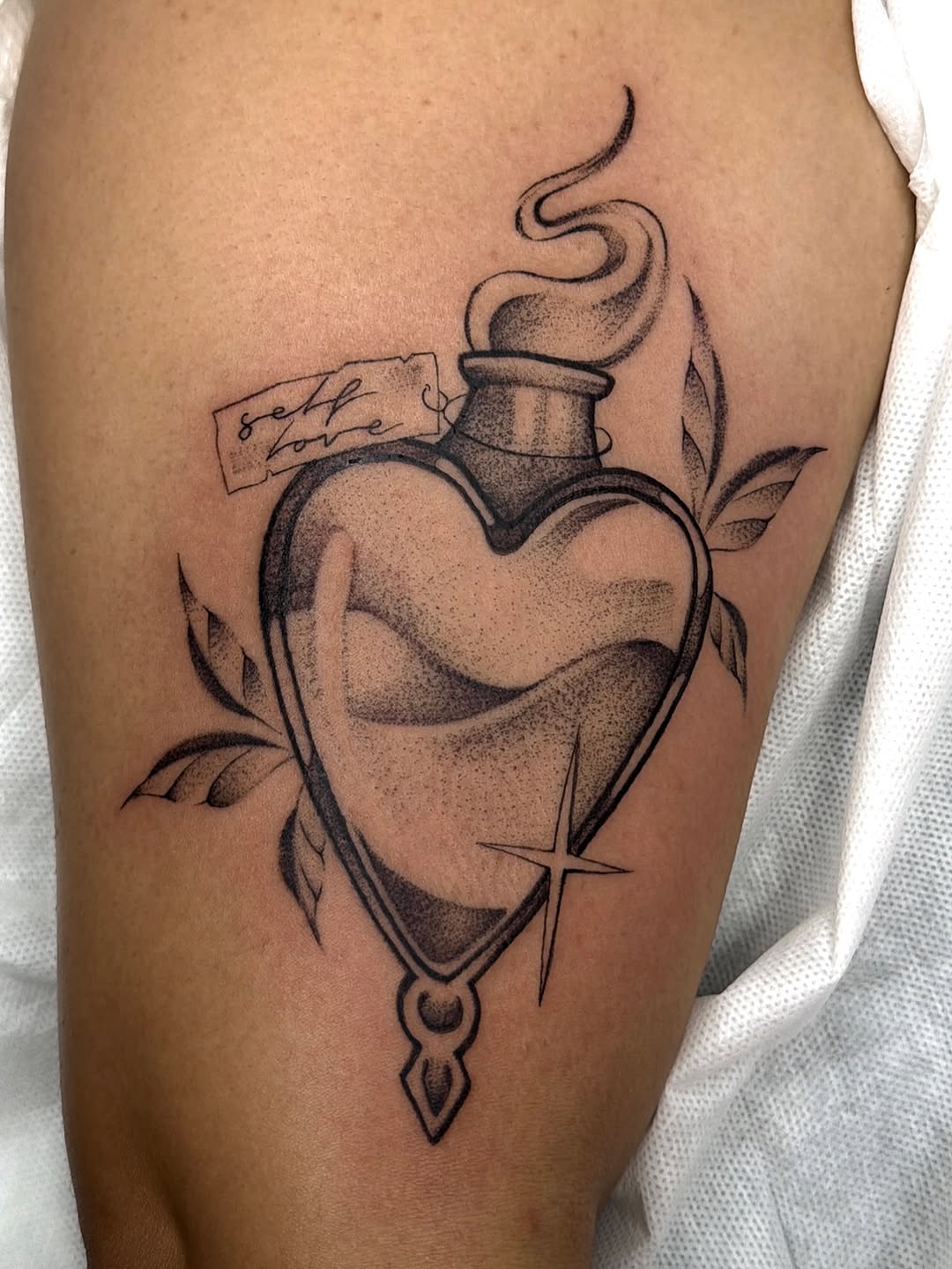Tattoo by @margsmagic — black_and_grey, lettering_script