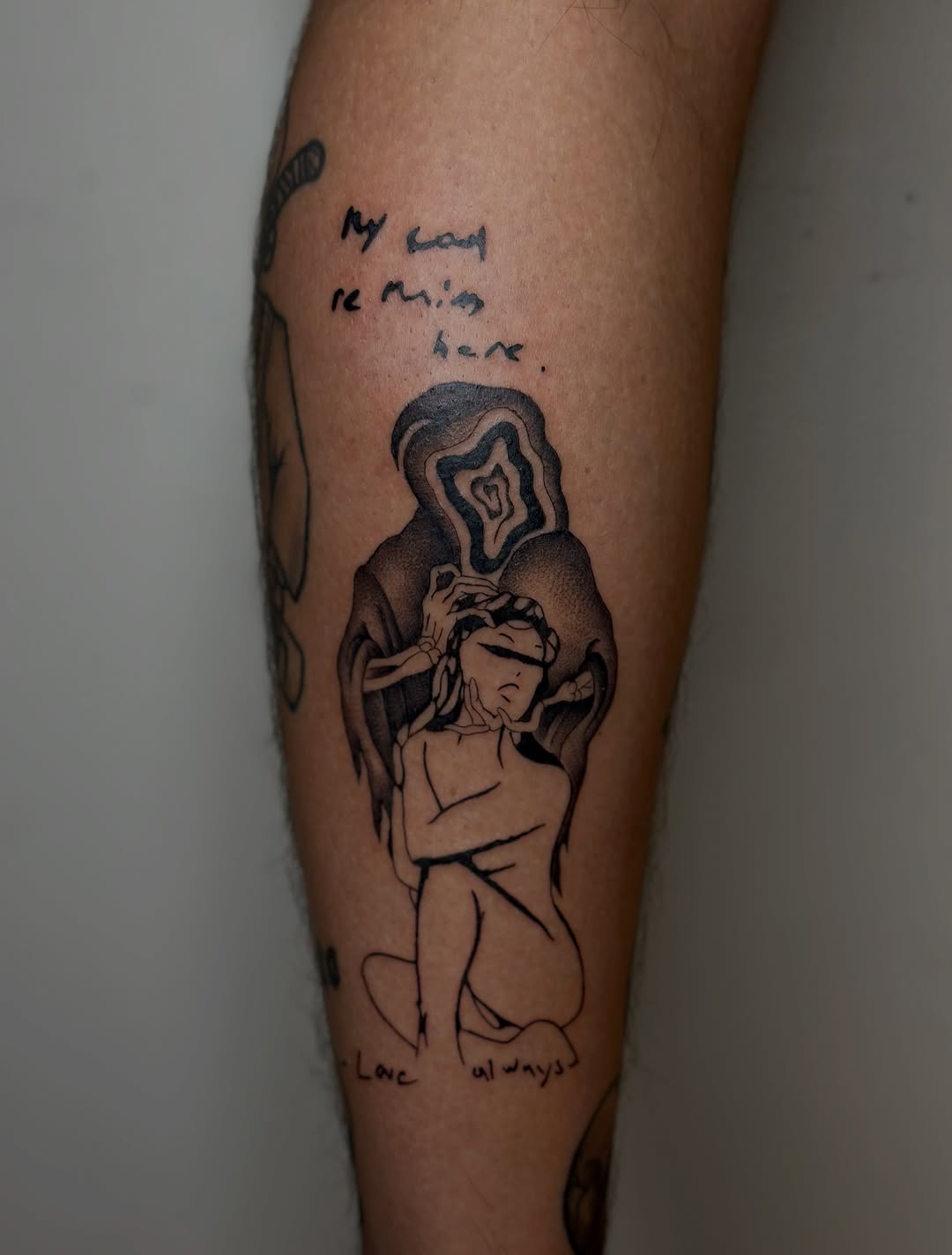 Tattoo by @mayraetats — lettering_script, ignorant