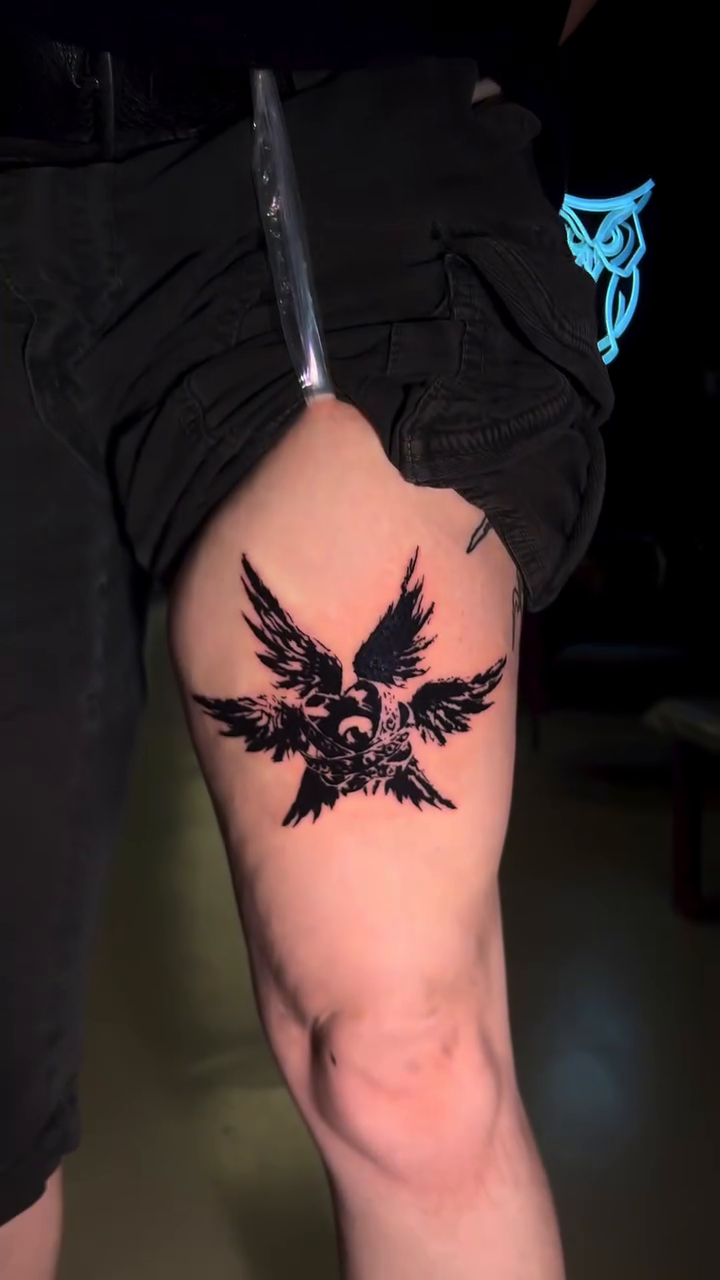 Tattoo by @concepciontattoos — blackwork, dark_realism