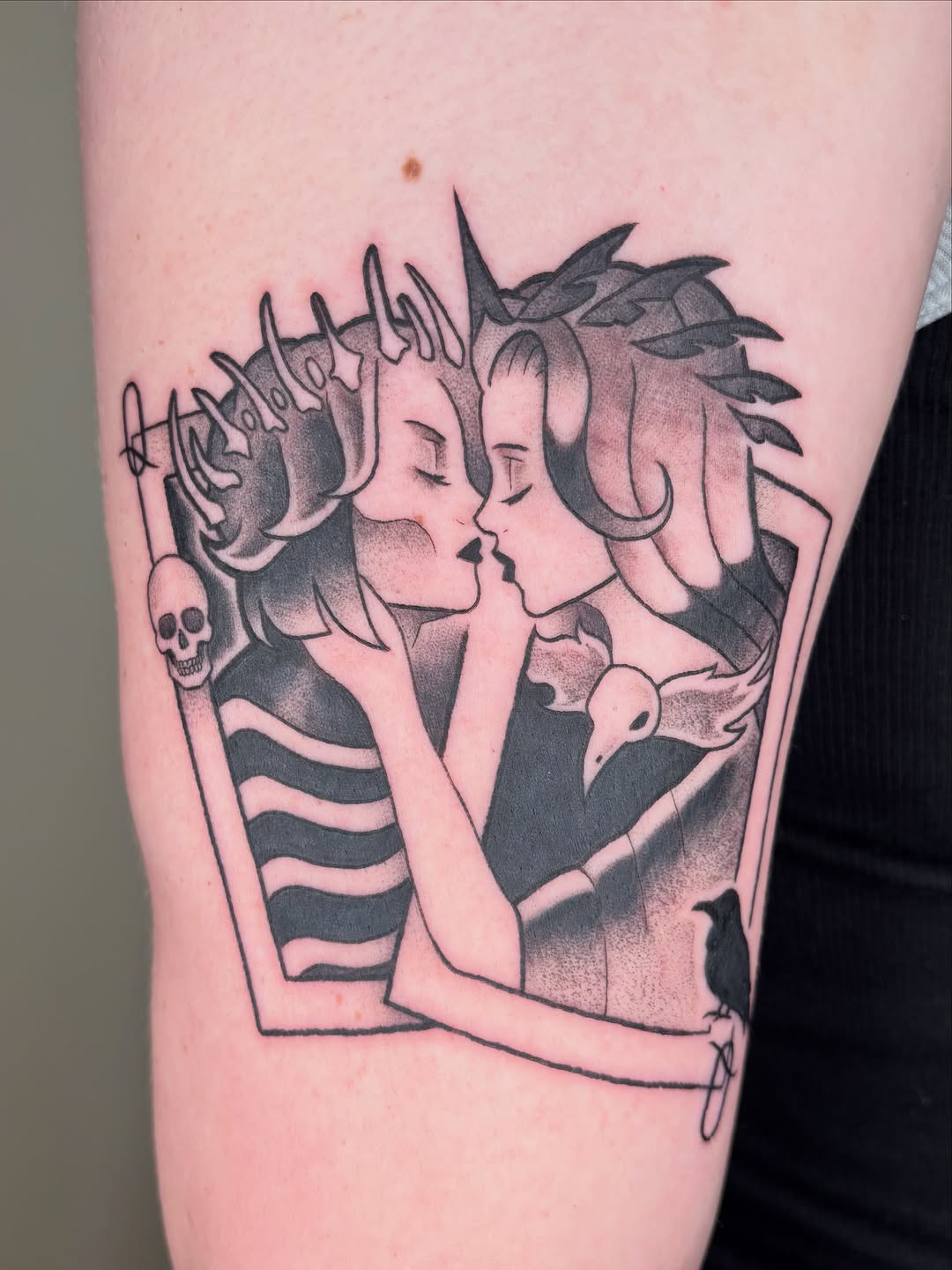 Tattoo by @whitneyrose.ink — black_and_grey, illustrative