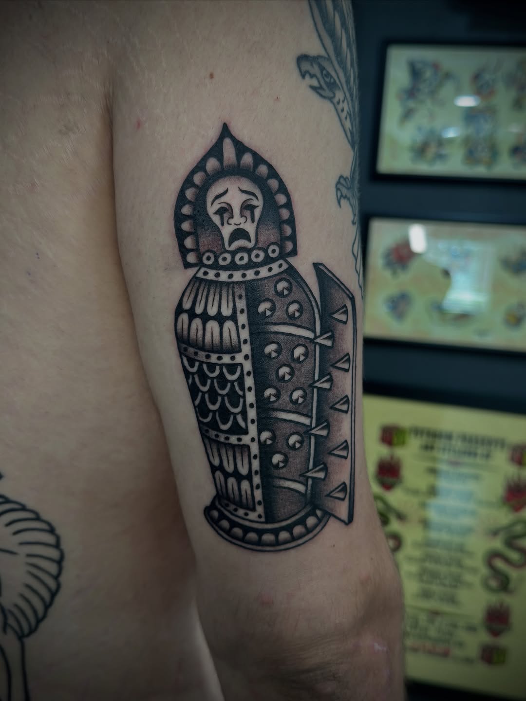 Tattoo by @jmcneely.tats — american_traditional, black_and_grey